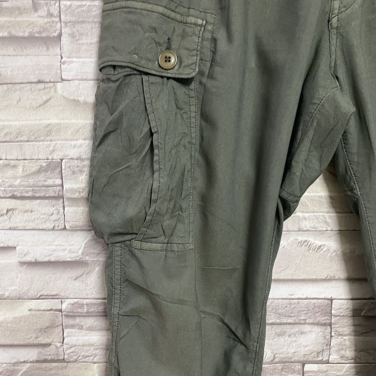 Sage De Cret SAGE DE CRET Linen Cargo Pants Made in Japan Size US 31 - 7 Thumbnail