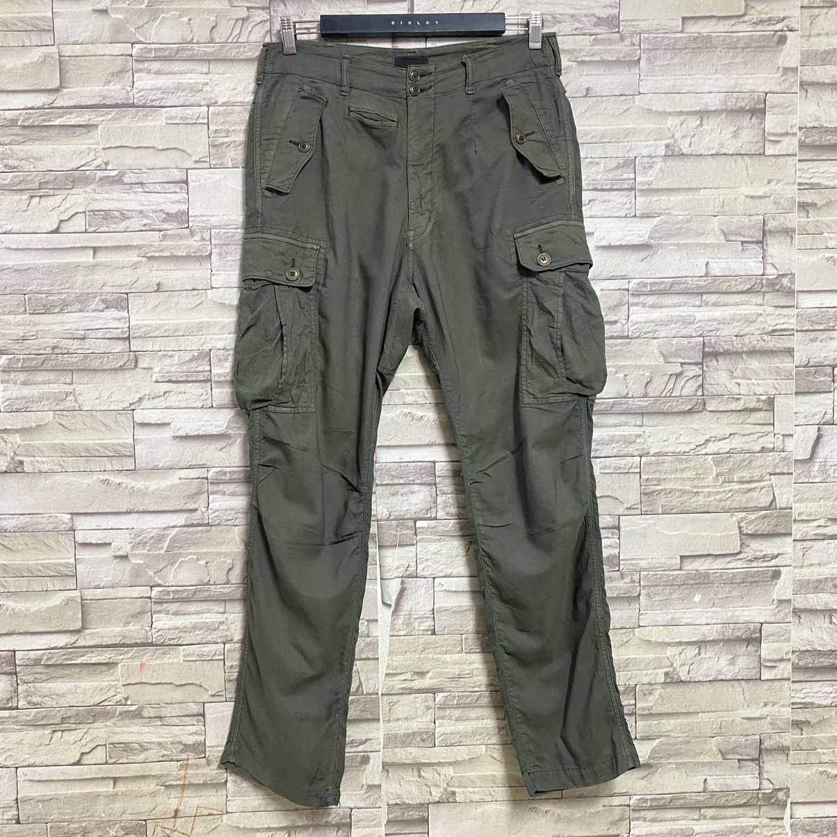 Sage De Cret SAGE DE CRET Linen Cargo Pants Made in Japan Size US 31 - 3 Thumbnail