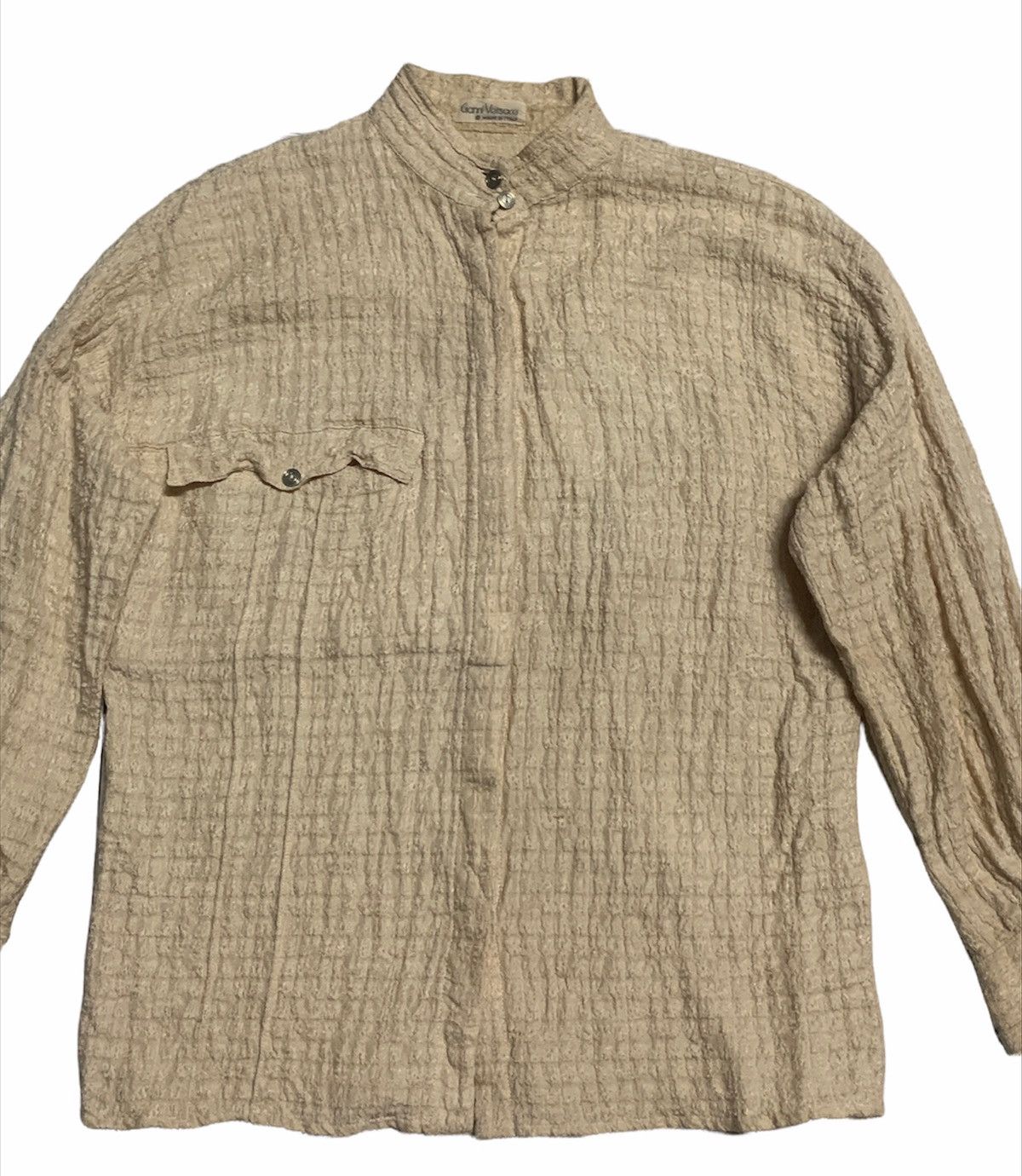 Vintage 80s Gianni Versace beige flannel made in Italy Size US M / EU 48-50 / 2 - 2 Thumbnail