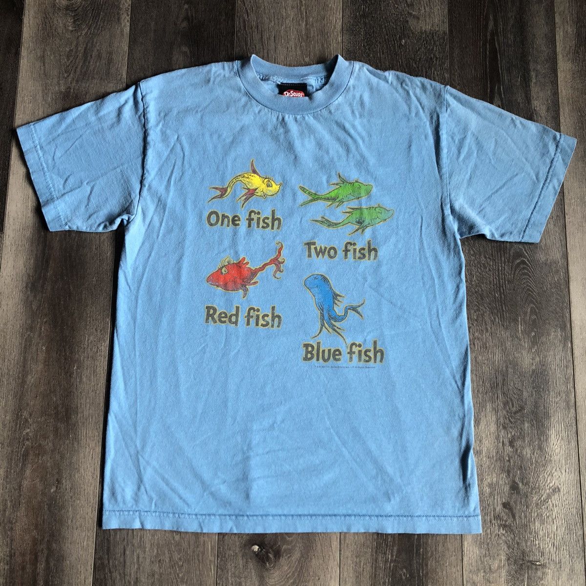 Vintage Vintage 00s Dr Seuss One Fish Two Fish Book Graphic Logo Tee Size US M / EU 48-50 / 2 - 1 Thumbnail