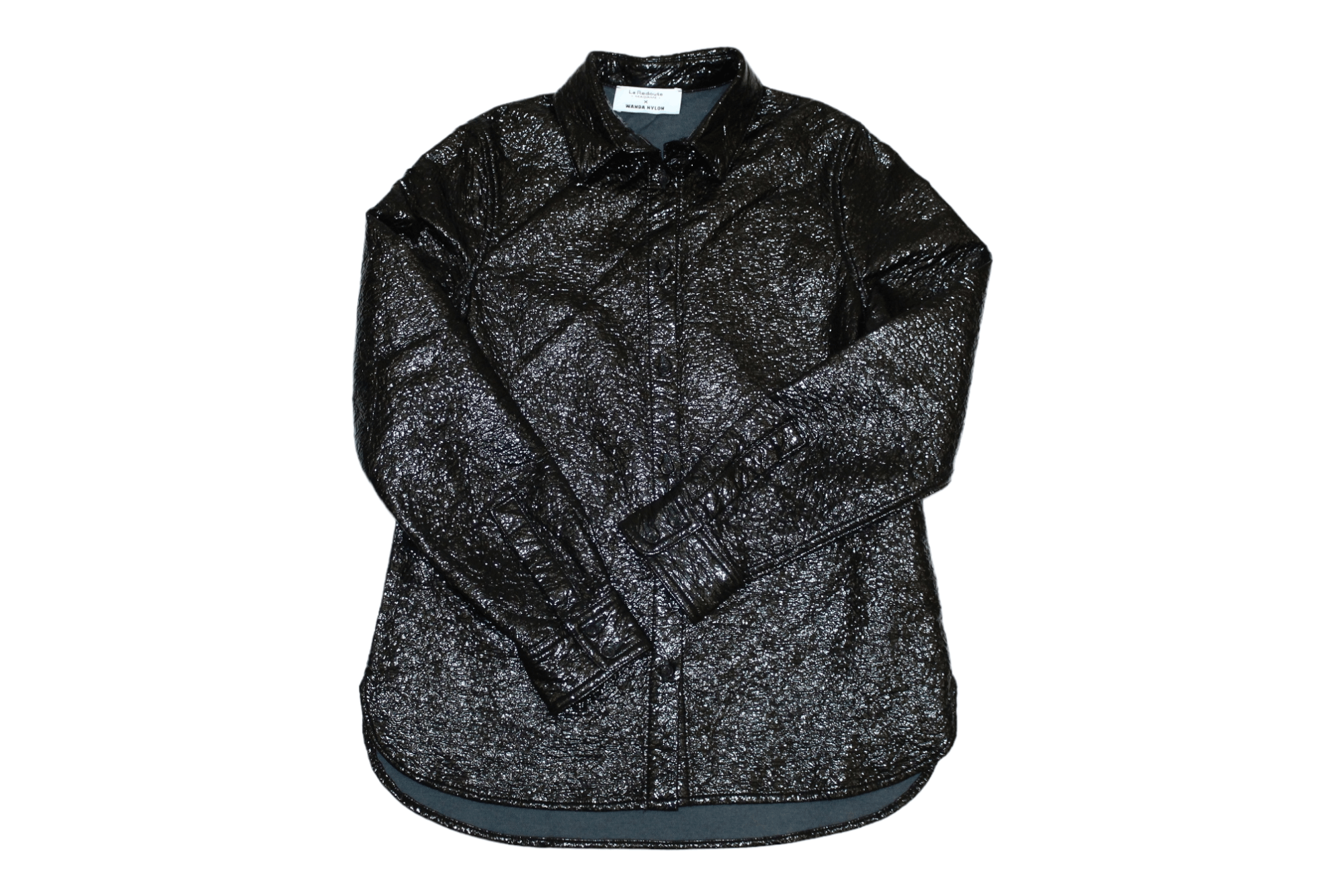image of Archival Clothing x Wanda Nylon Archival Wanda Nylon X La Redoute Vinyl Shirt in Black, Women's (Si