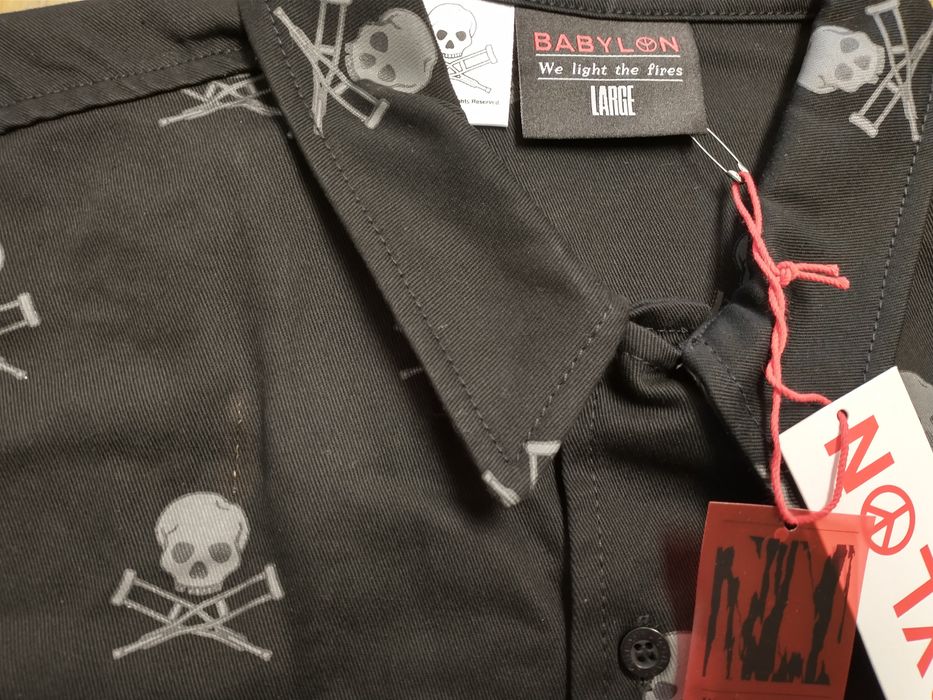 Babylon Babylon jackass skull button up shirt Grailed