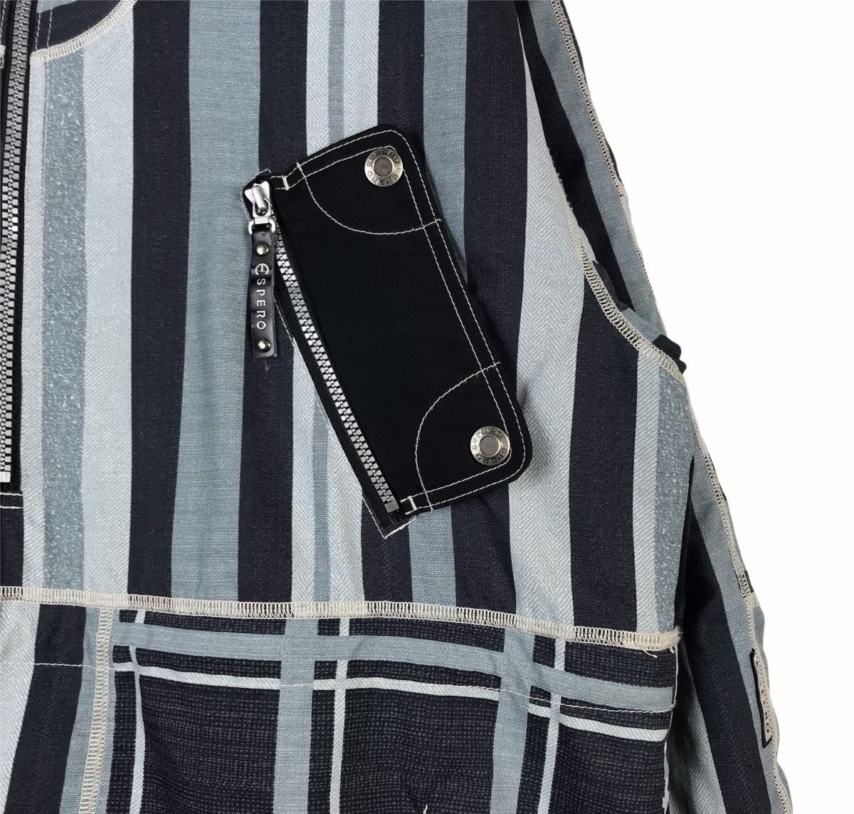 Japanese Brand × Vintage Espero Technical Jacket – Striped Panels & Utility Pockets Size US XL / EU 56 / 4 - 3 Thumbnail
