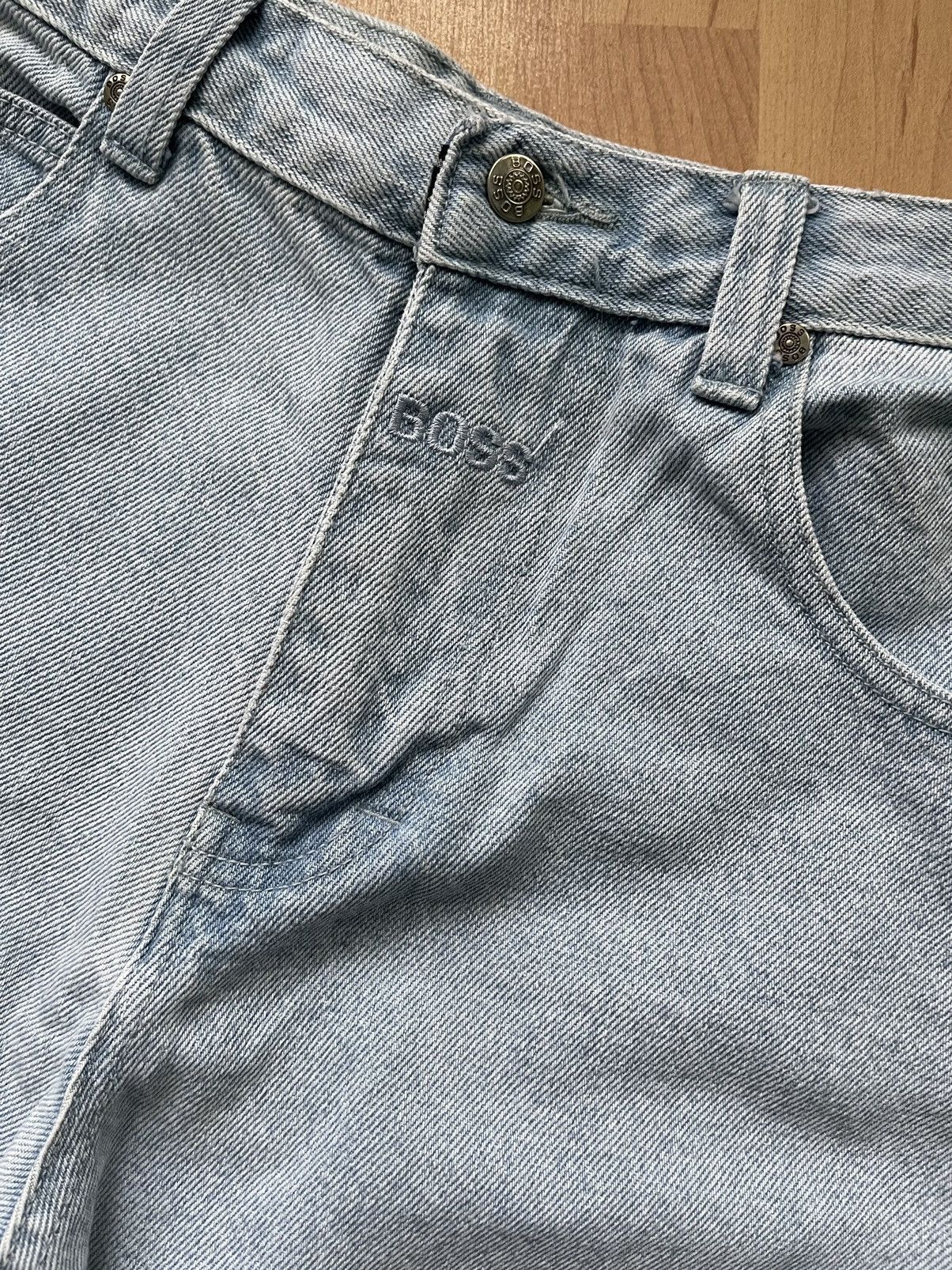 Hugo Boss × Vintage Hugo Boss vintage 90s big logo denim pants mom fit jeans Size 25" / US 0 / IT 36 - 6 Thumbnail