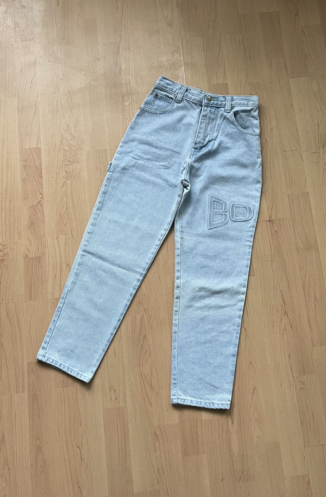 Hugo Boss × Vintage Hugo Boss vintage 90s big logo denim pants mom fit jeans Size 25" / US 0 / IT 36 - 1 Thumbnail
