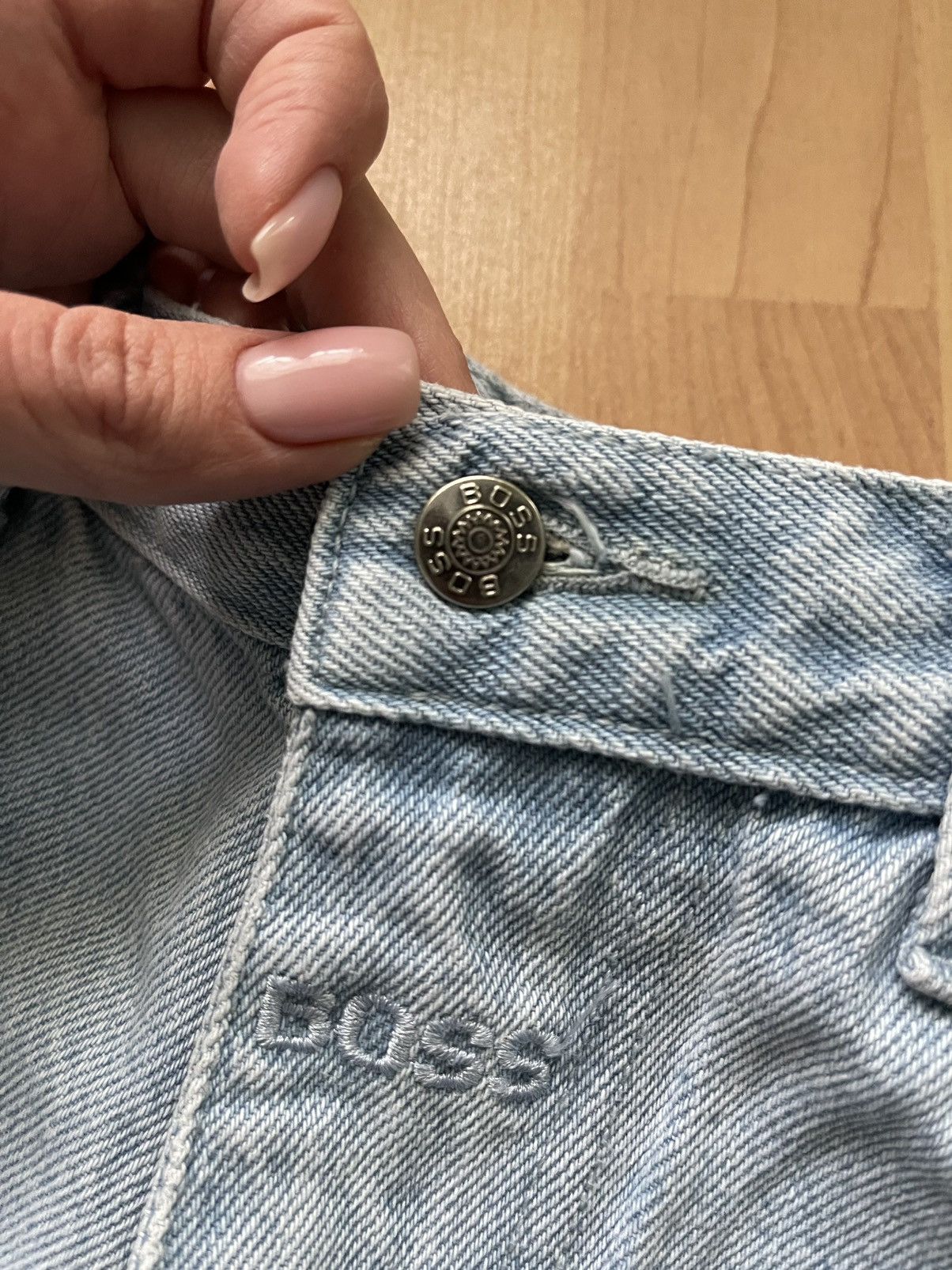 Hugo Boss × Vintage Hugo Boss vintage 90s big logo denim pants mom fit jeans Size 25" / US 0 / IT 36 - 7 Thumbnail