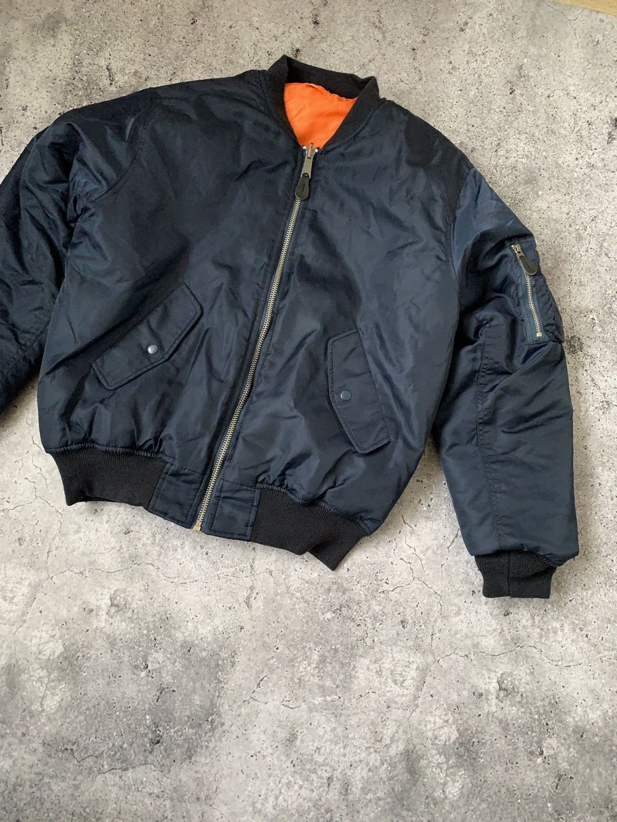 Alpha Industries Bomber jacket vintage oversized blue MA1 blue Size US L / EU 52-54 / 3 - 3 Thumbnail