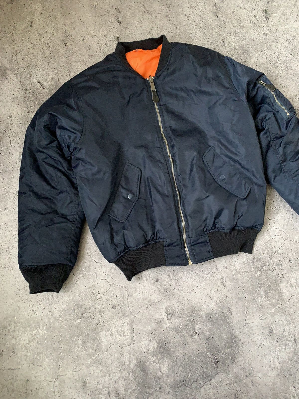 Alpha Industries Bomber jacket vintage oversized blue MA1 blue Size US L / EU 52-54 / 3 - 2 Thumbnail
