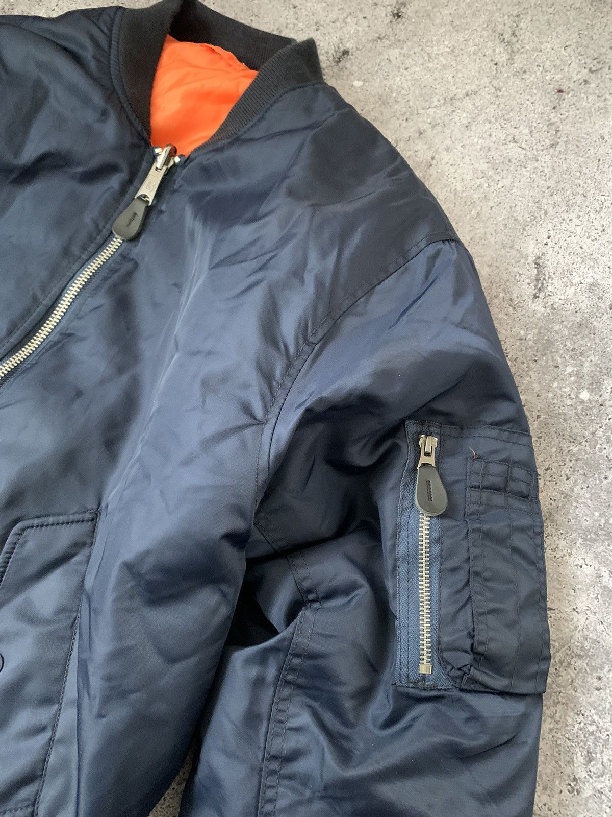 Alpha Industries Bomber jacket vintage oversized blue MA1 blue Size US L / EU 52-54 / 3 - 4 Thumbnail