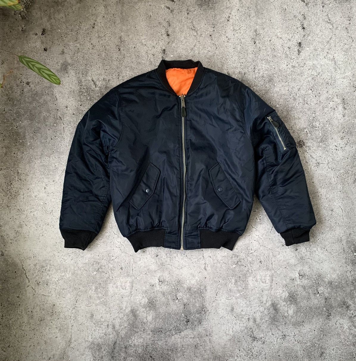 Alpha Industries Bomber jacket vintage oversized blue MA1 blue Size US L / EU 52-54 / 3 - 1 Thumbnail