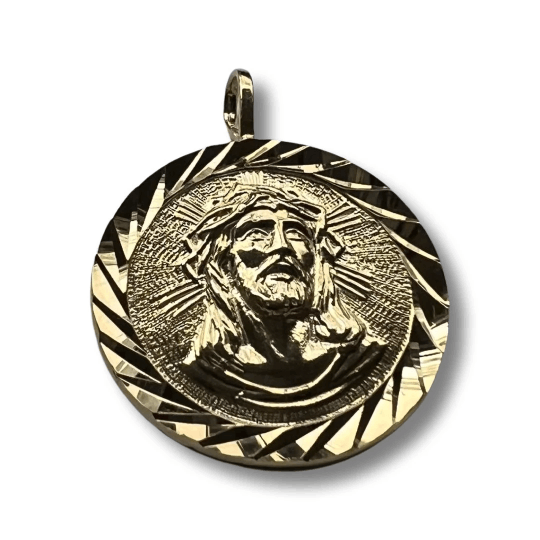 Handmade 14k Yellow Gold Religious Jesus Christ Stamp Pendant Grailed