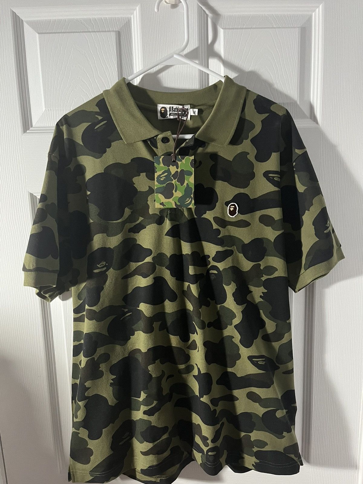 Bape Bape Green Camo Polo Size US XL / EU 56 / 4 - 1 Thumbnail