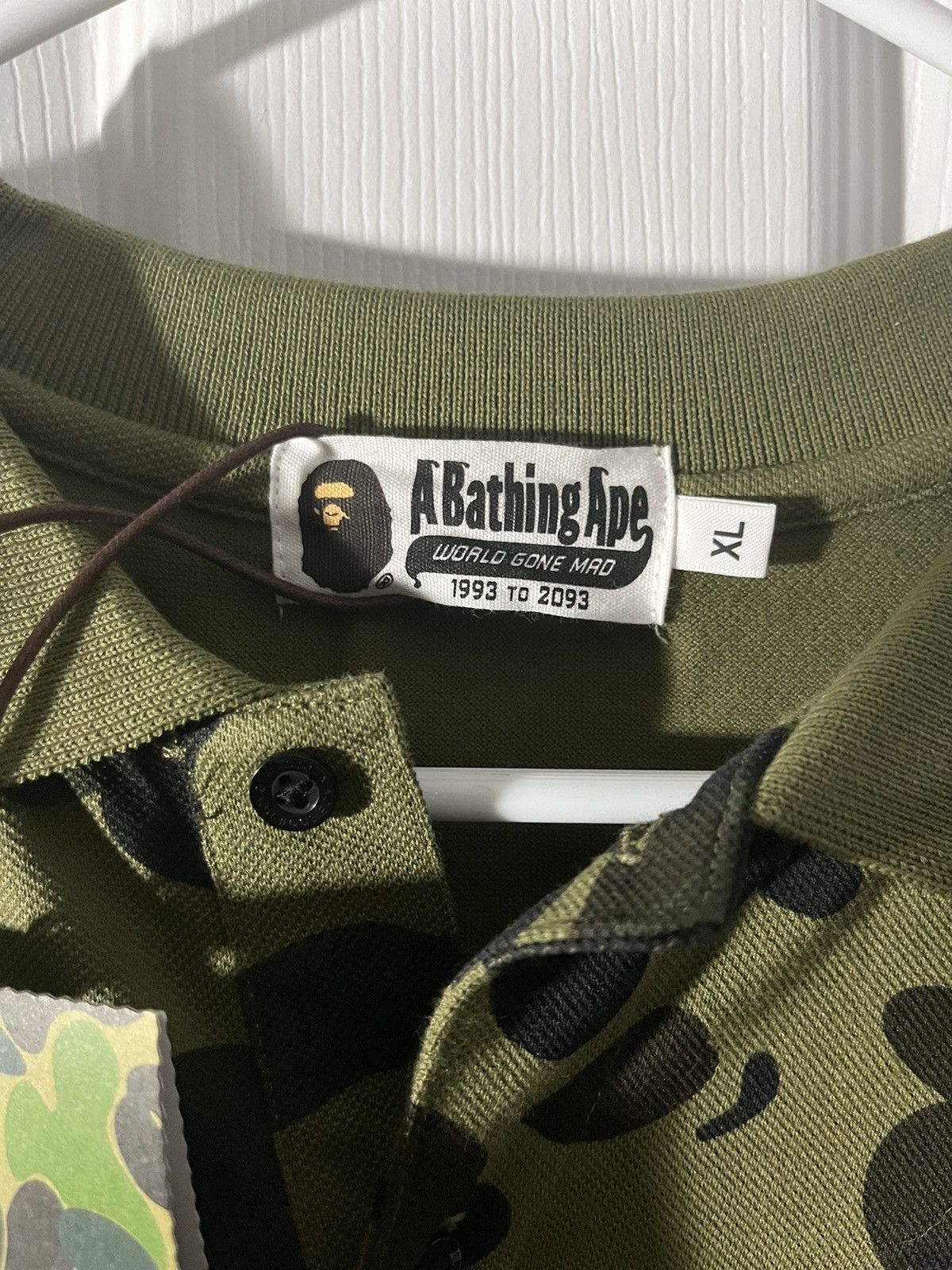 Bape Bape Green Camo Polo Size US XL / EU 56 / 4 - 3 Thumbnail