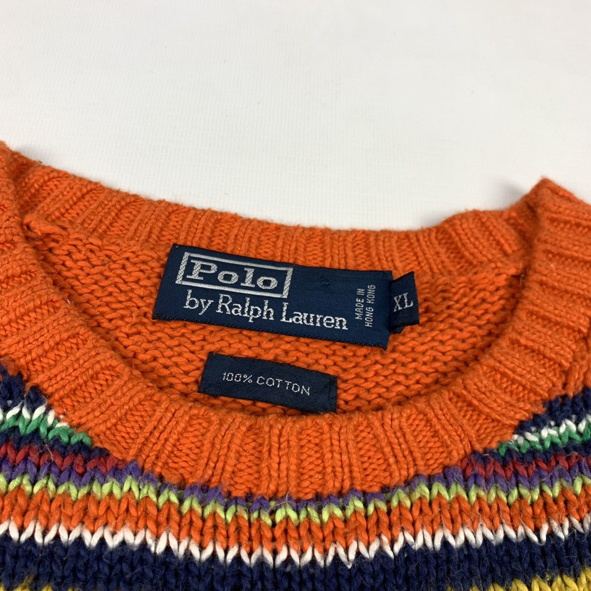Designer × Polo Ralph Lauren × Vintage Vintage Polo Ralph Lauren Stripe Knitwear Size US XL / EU 56 / 4 - 6 Thumbnail