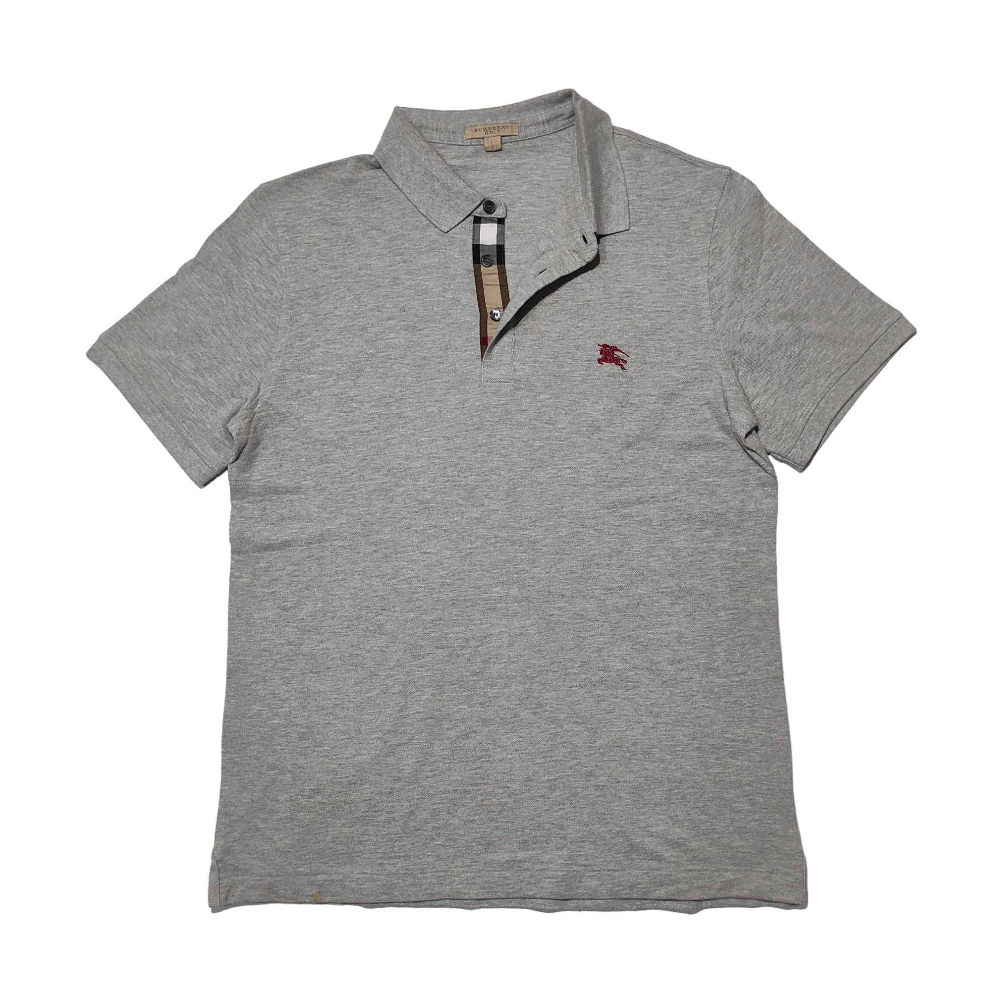 Burberry Burberry Brit Polo Shirt Nova Check Grey size L Size US M / EU 48-50 / 2 - 2 Thumbnail