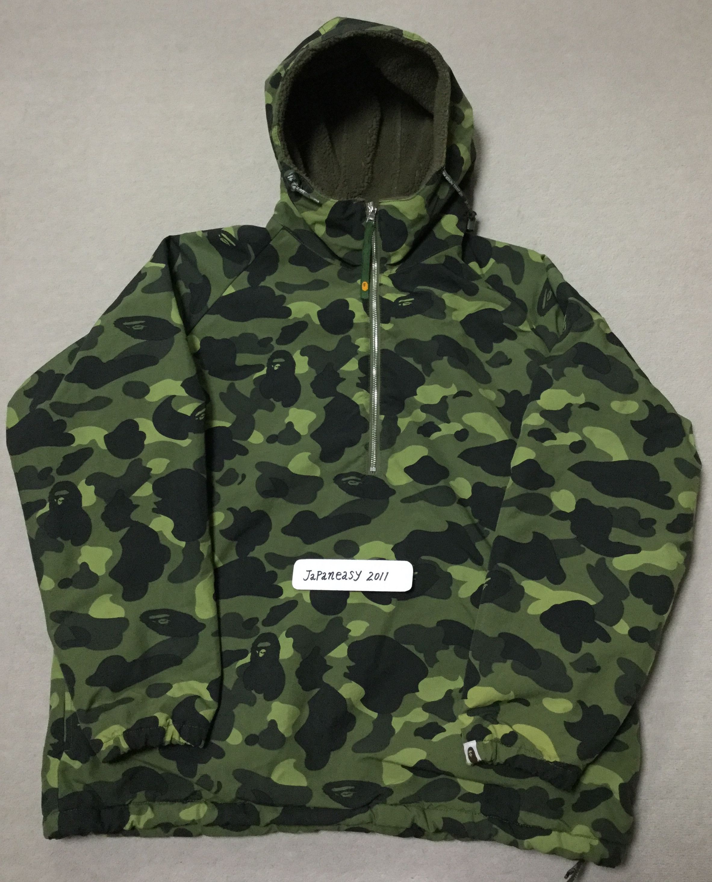 Bape BAPE QUILT FLEECE LINED PULLOVER JAKET SHARK | Grailed