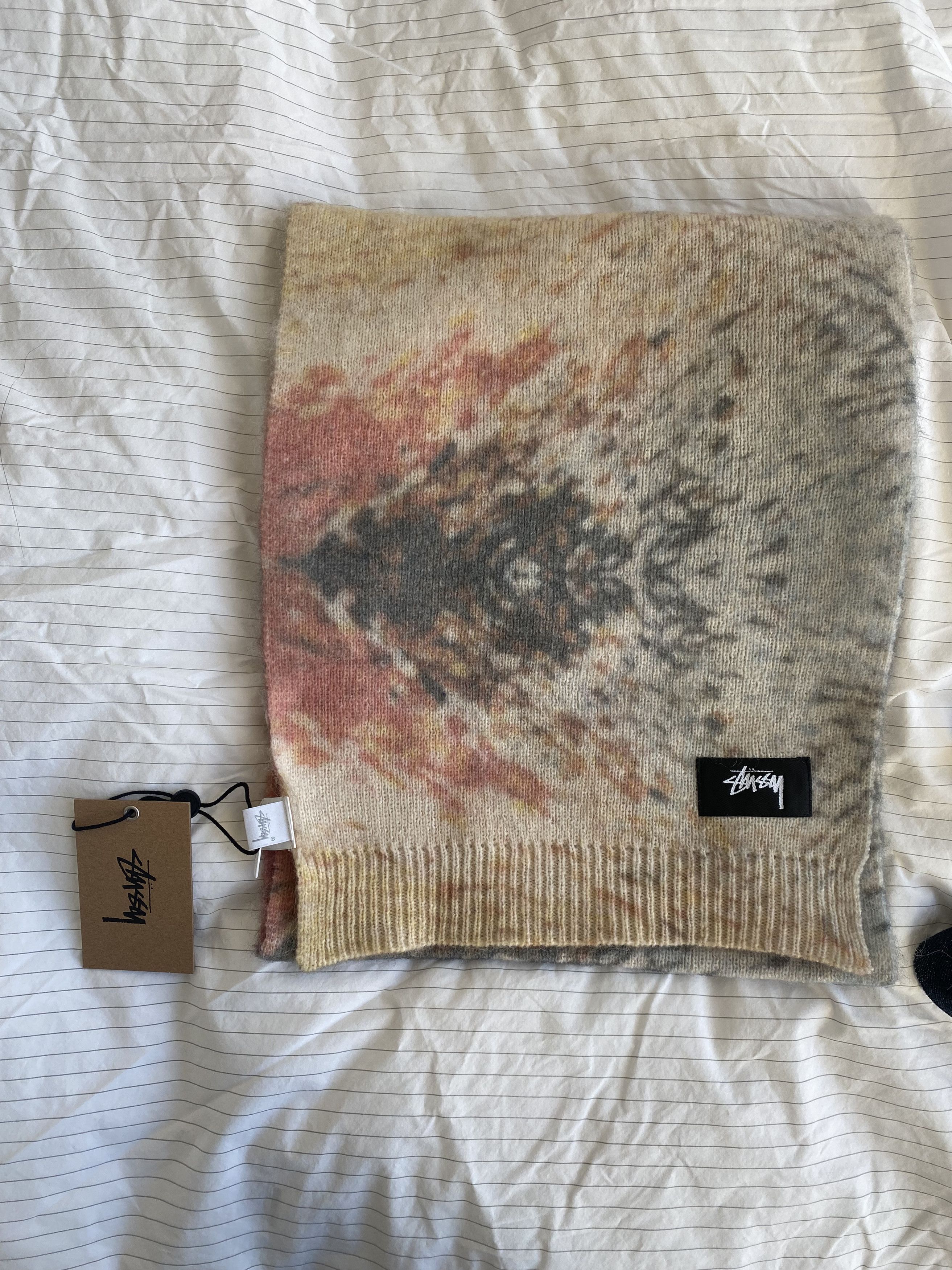 Stussy Wing Print Knit Scarf | Grailed