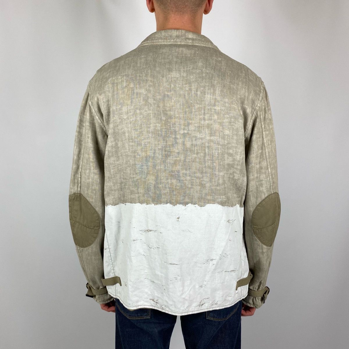 Emporio Armani Emporio Armani Hand Painted Linen Canvas Jacket Size US L / EU 52-54 / 3 - 2 Thumbnail