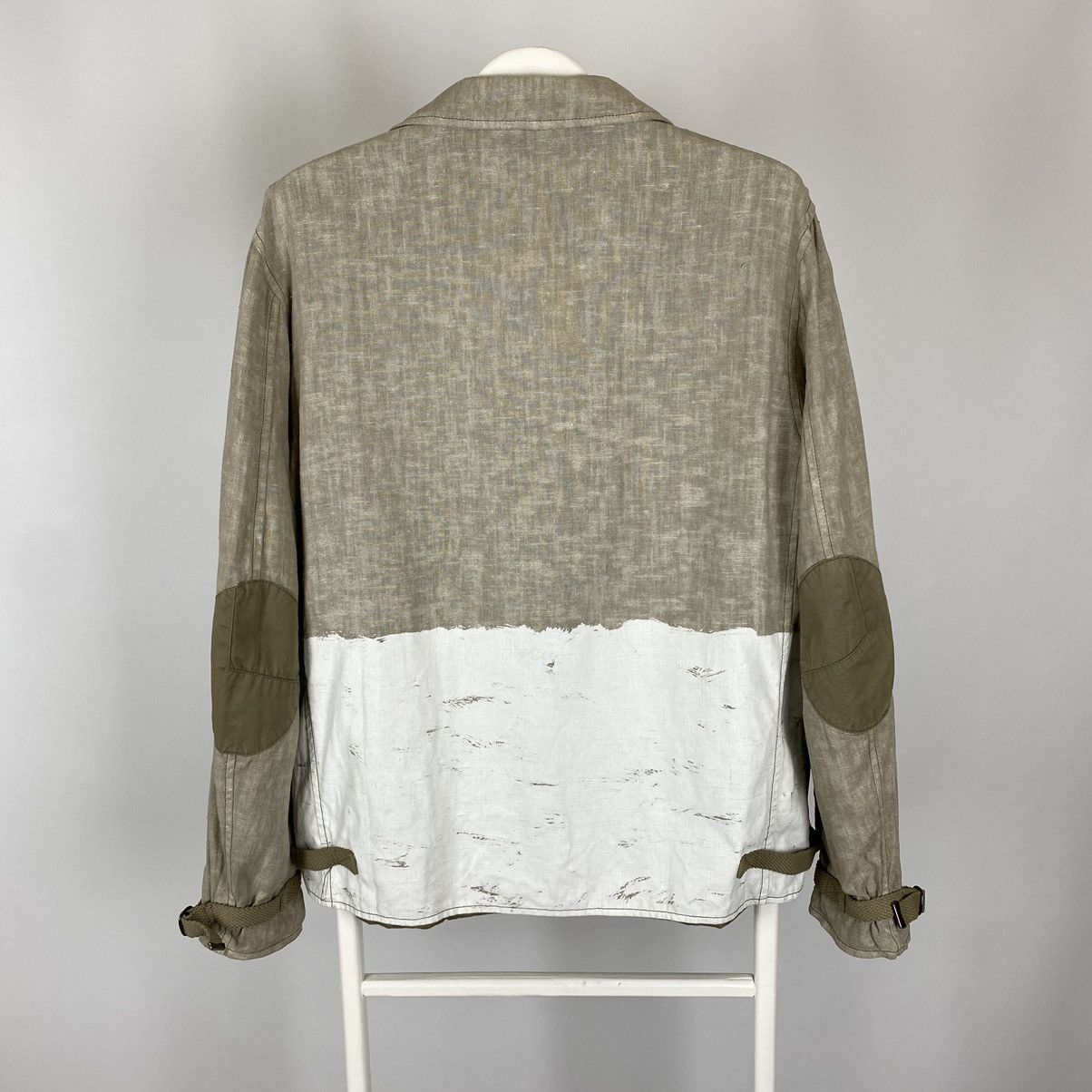Emporio Armani Emporio Armani Hand Painted Linen Canvas Jacket Size US L / EU 52-54 / 3 - 8 Thumbnail