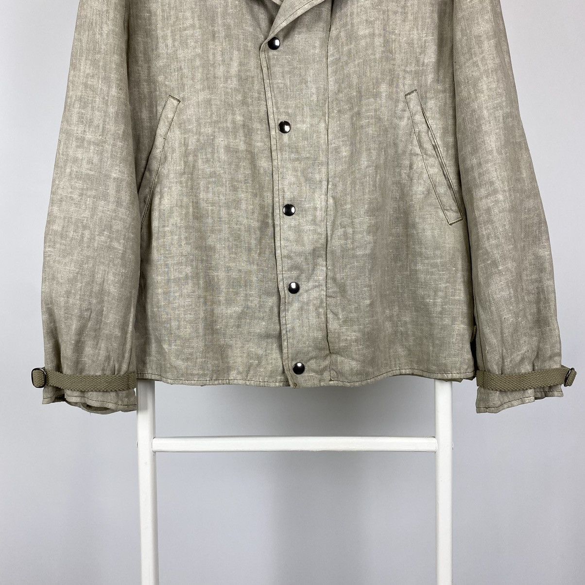 Emporio Armani Emporio Armani Hand Painted Linen Canvas Jacket Size US L / EU 52-54 / 3 - 6 Thumbnail