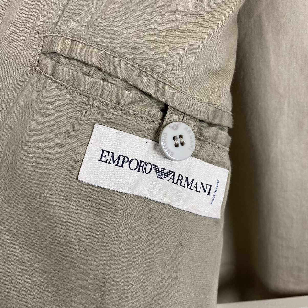 Emporio Armani Emporio Armani Hand Painted Linen Canvas Jacket Size US L / EU 52-54 / 3 - 15 Thumbnail
