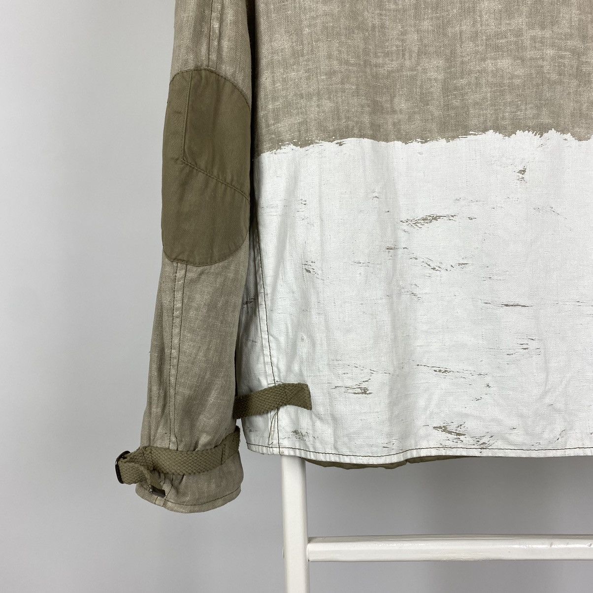 Emporio Armani Emporio Armani Hand Painted Linen Canvas Jacket Size US L / EU 52-54 / 3 - 10 Thumbnail