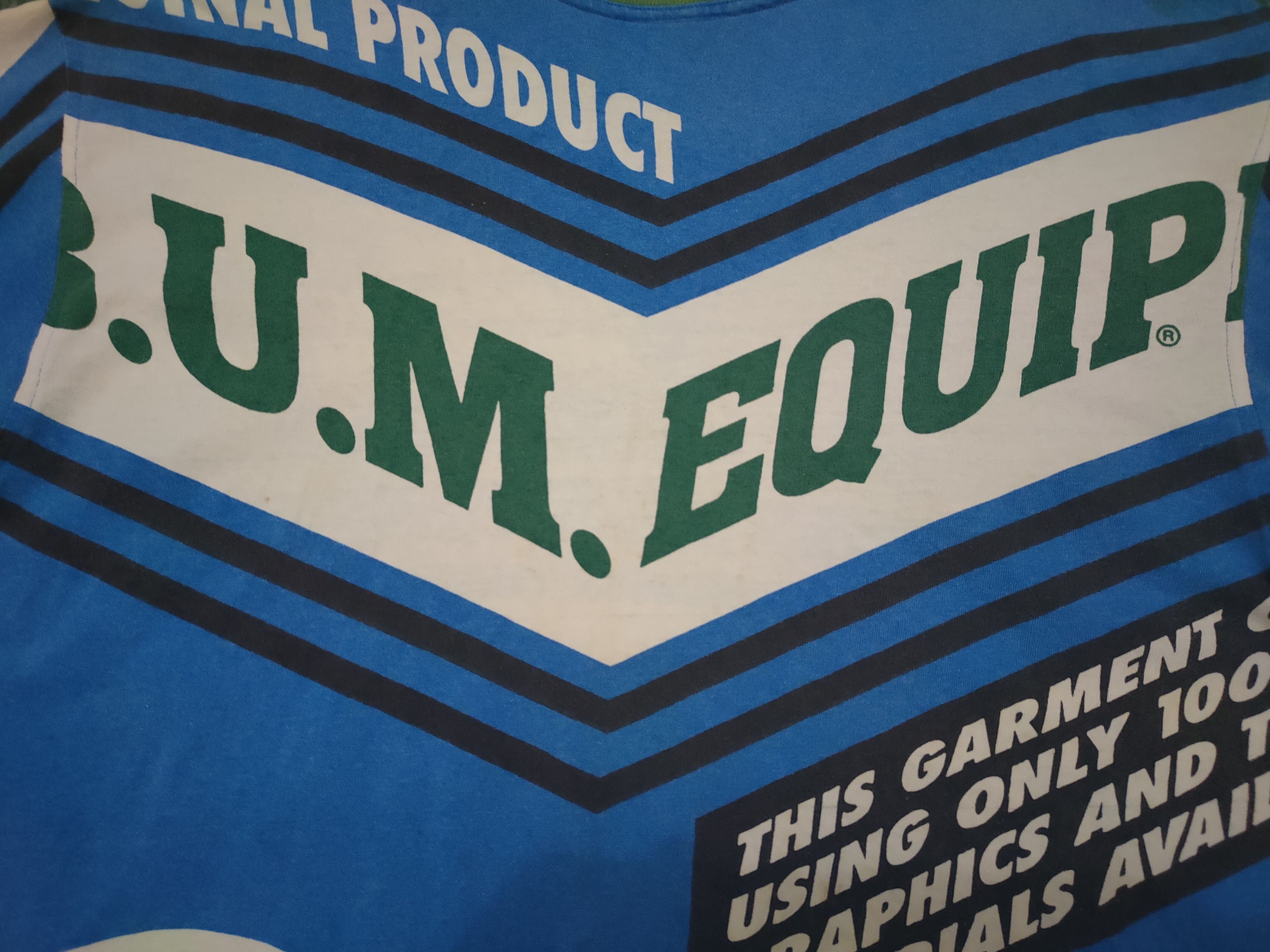 B.U.M Equipment × Vintage Vintage Thrashed B.U.M Equipment 90's t shirt over printed Size US XL / EU 56 / 4 - 3 Thumbnail