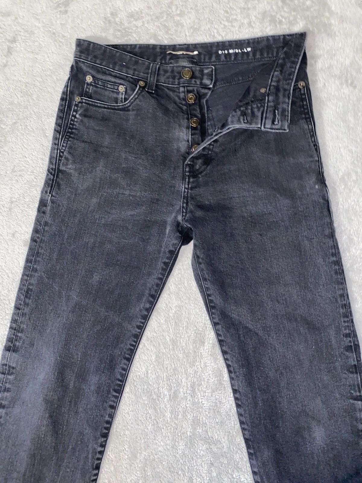 saint laurent black denim pants