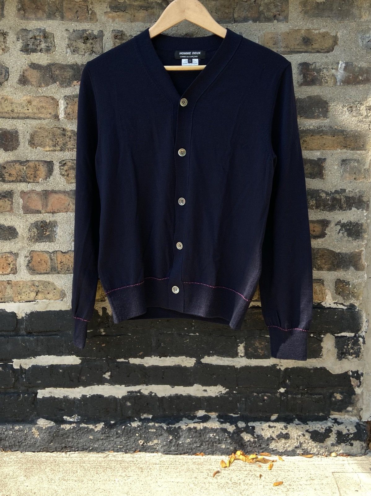 Comme des Garcons Homme Deux Accented Full Cardigan Size US S / EU 44-46 / 1 - 1 Thumbnail