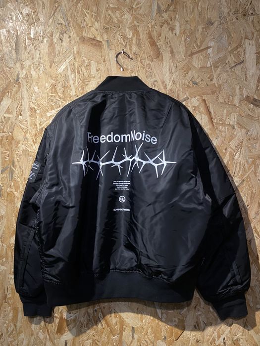 Undercover RARE GU UNDERCOVER FREEDOM NOISE BOMBER JACKET | Grailed