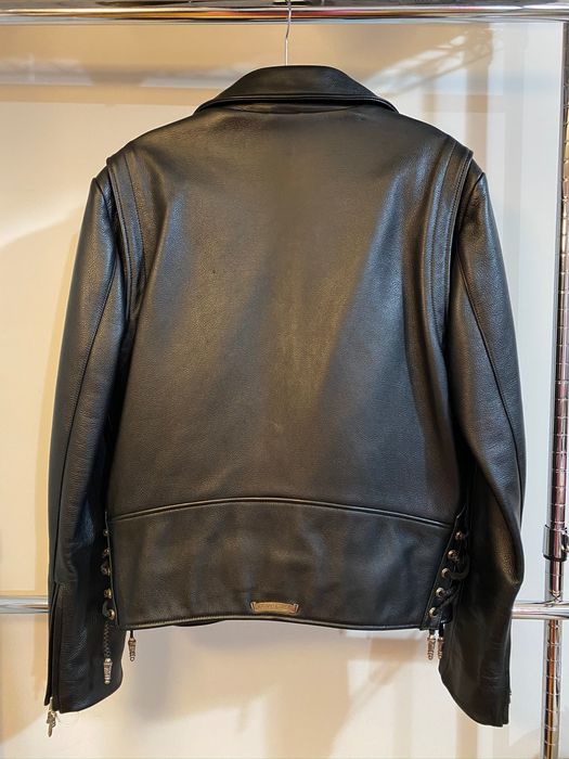 Hermes Chrome Hearts x Hermès JJ Dean Leather Moto Jacket | Grailed