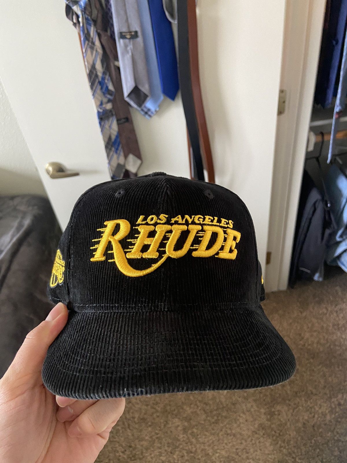 New Era × Rhude Rhude x New Era Los Angeles Lakers Corduroy SnapBack ...