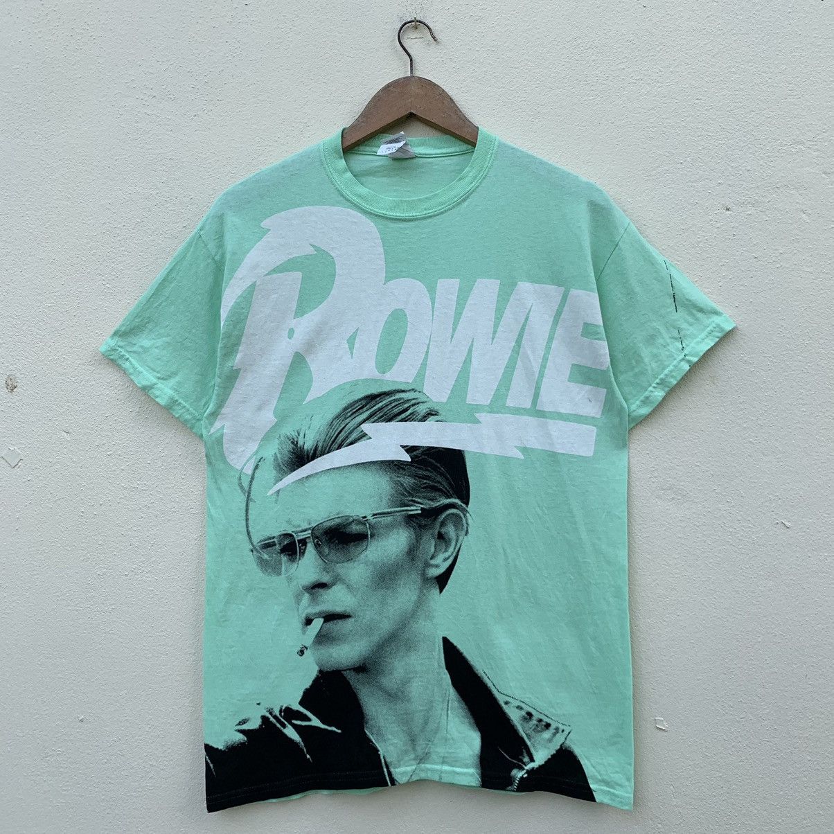 Band Tees × Gildan × Vintage Vintage DAVID BOWIE FULLPRINT DESIGN T-shirt Size US M / EU 48-50 / 2 - 1 Thumbnail