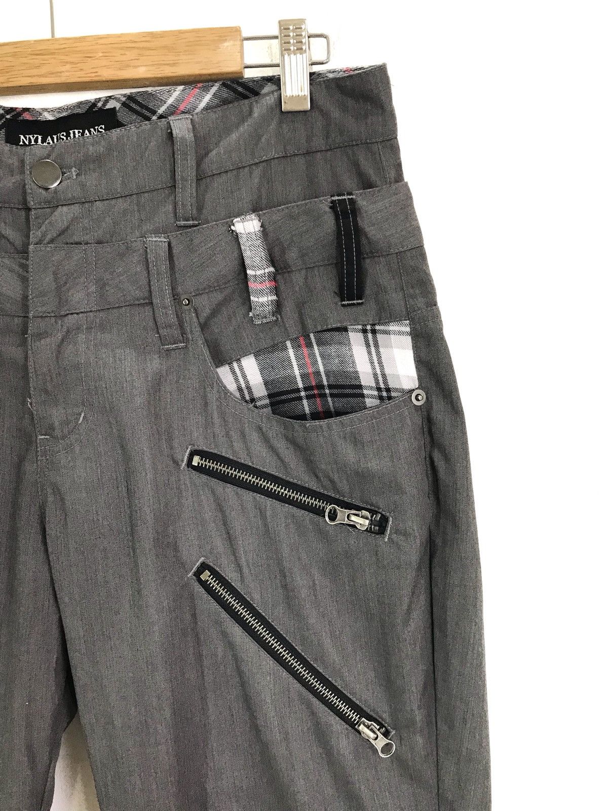 PPFM Japanese Double Waist Multi Zipper Trouser Pants Size US 33 - 6 Thumbnail
