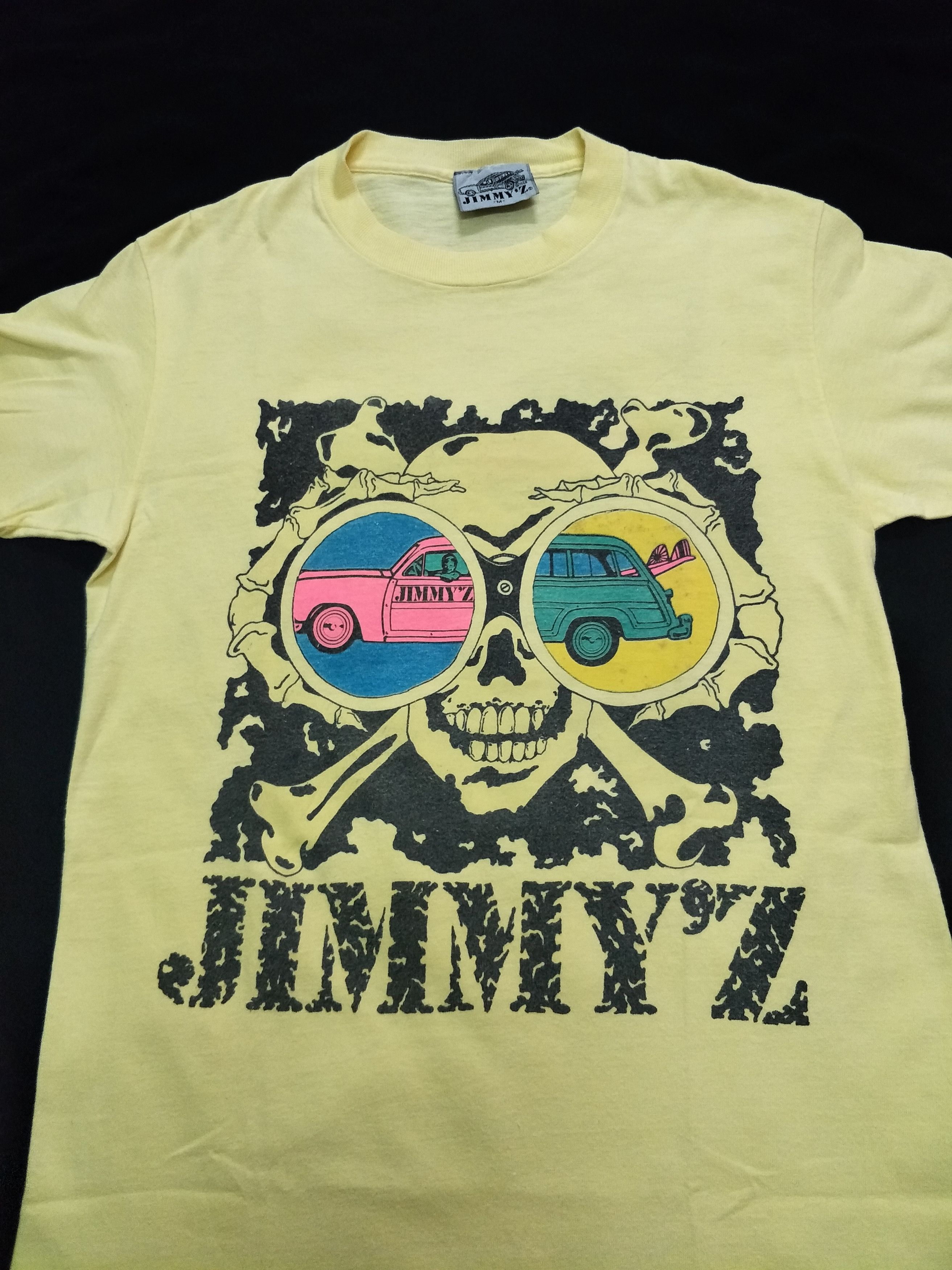 Archive 80s JIMMYZ Skull Old Surf Skate Punk Made In USA 