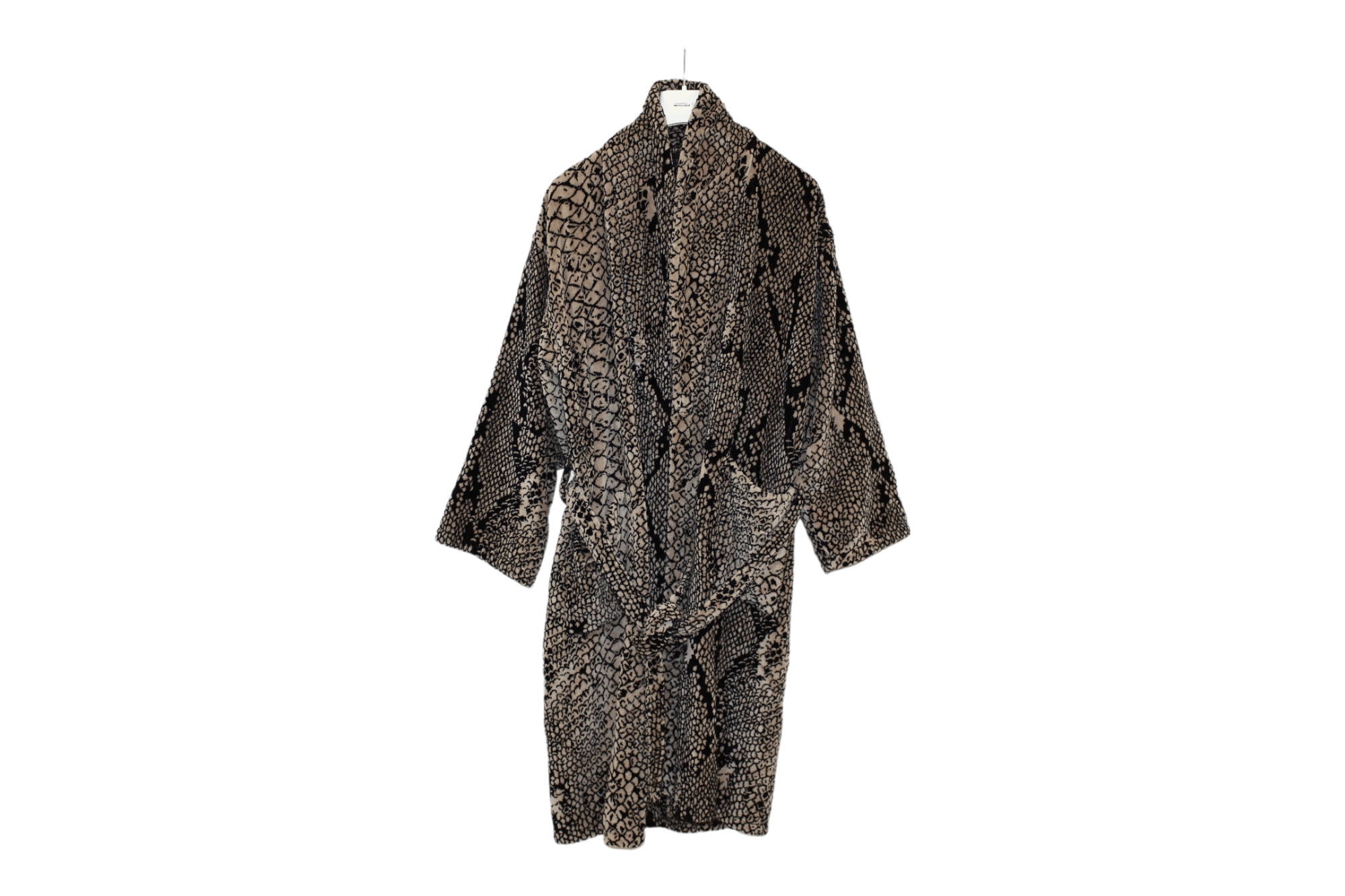 Roberto Cavalli X Skims Caftano Lungo/Medio Zebra &ndash; Seta Marrone &ndash; Taglia M