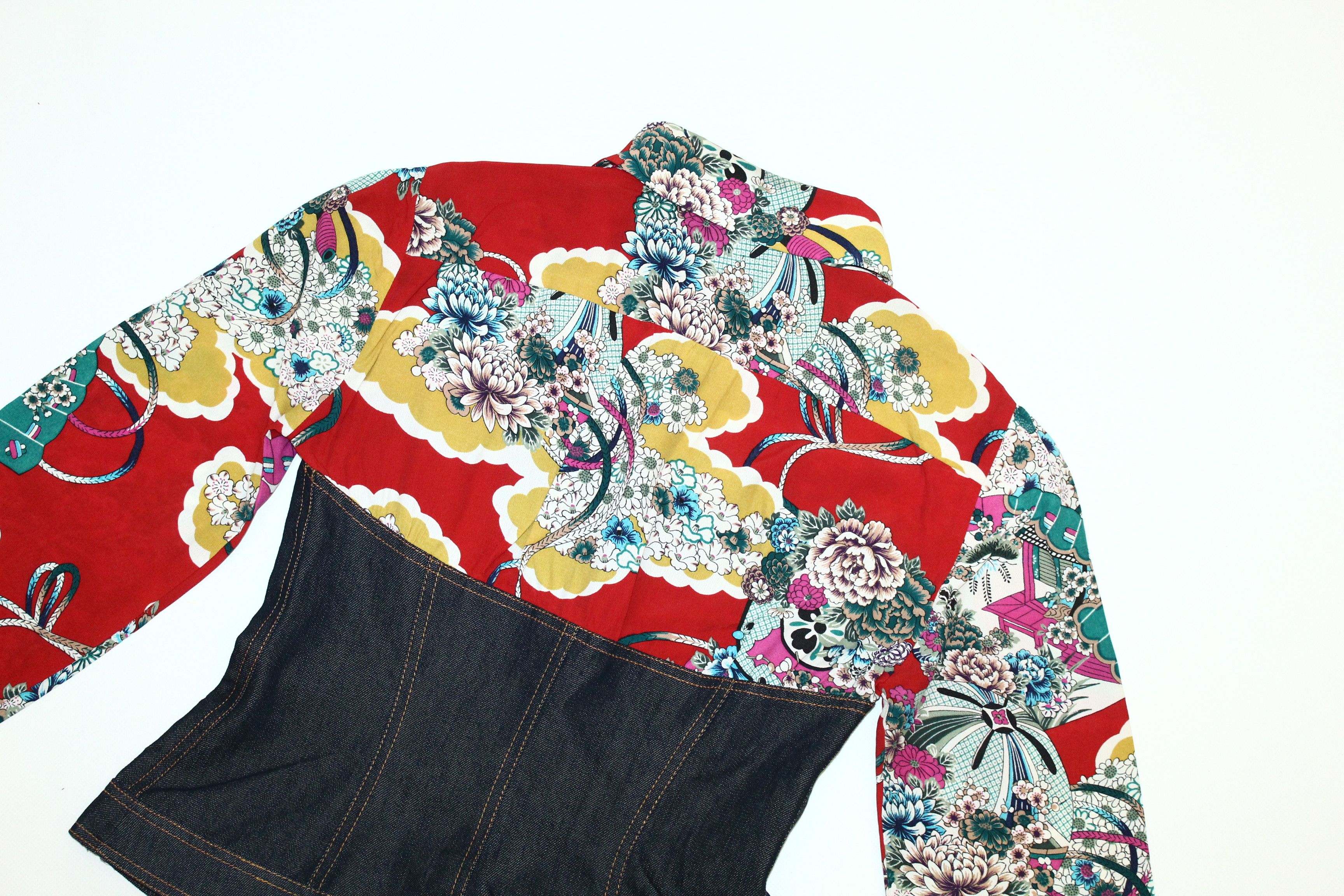 Kenzo 💥💥💥 80s Kenzo Jeans Floral Japanese Style Denim Jacket Size M / US 6-8 / IT 42-44 - 9 Thumbnail