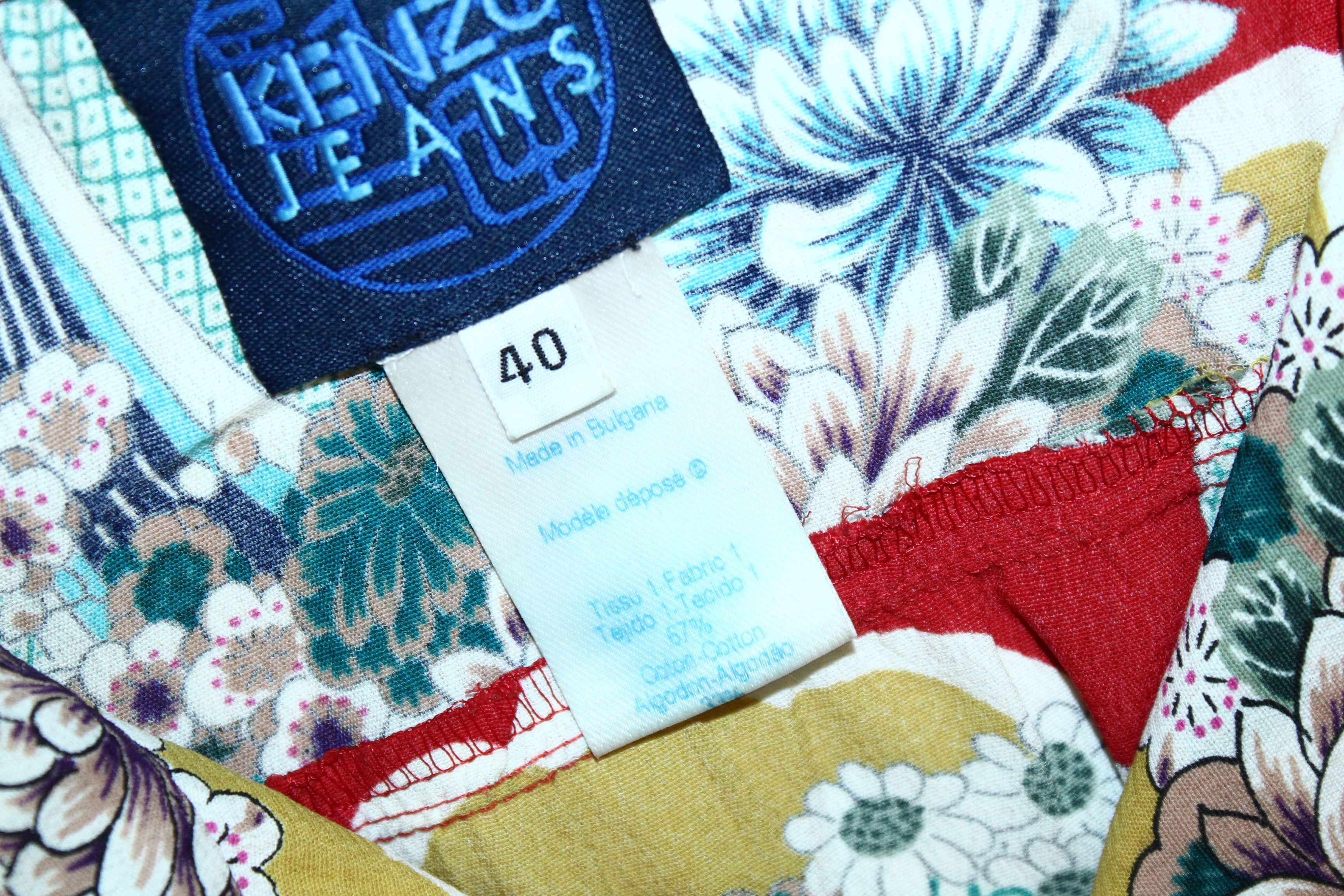 Kenzo 💥💥💥 80s Kenzo Jeans Floral Japanese Style Denim Jacket Size M / US 6-8 / IT 42-44 - 10 Thumbnail