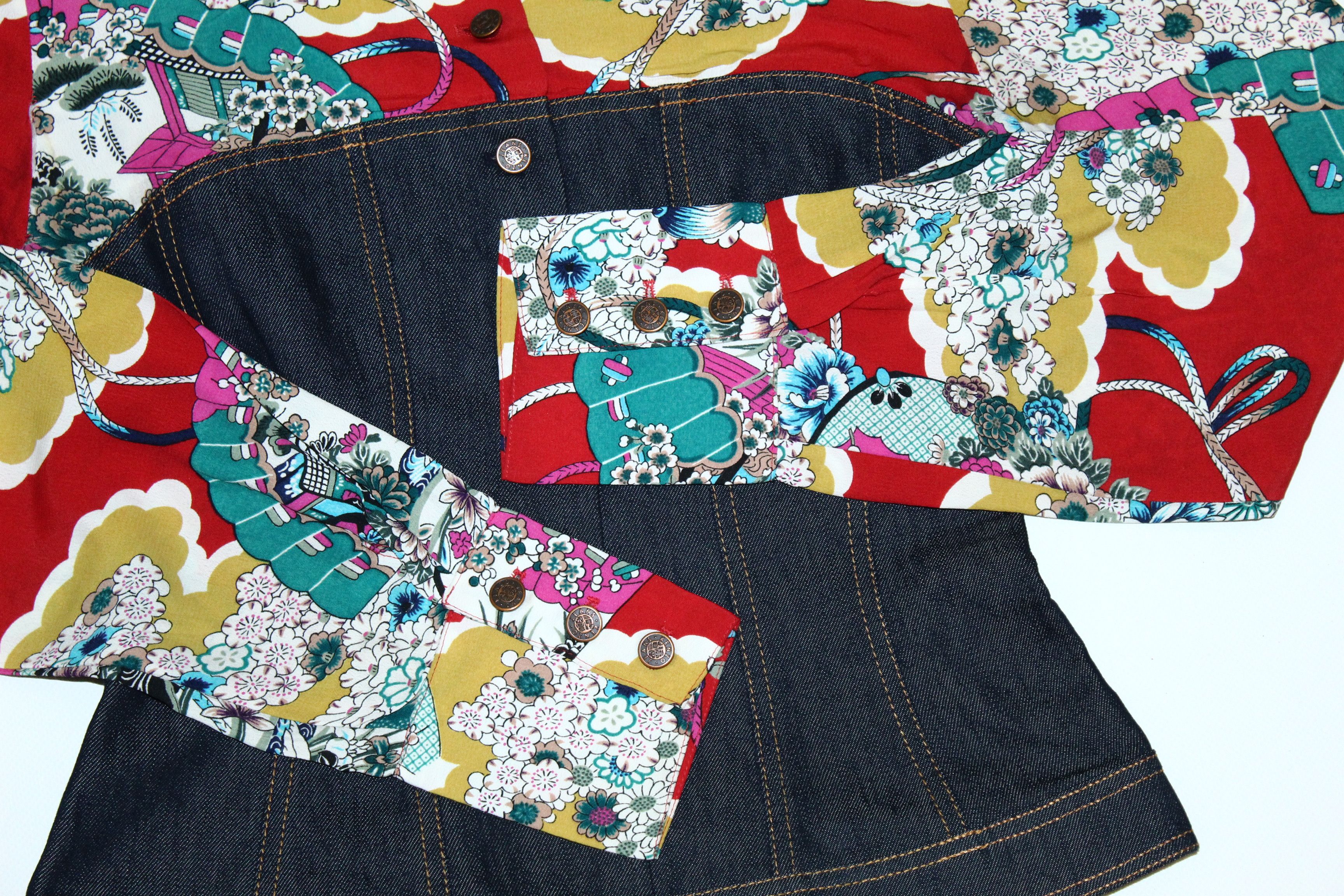 Kenzo 💥💥💥 80s Kenzo Jeans Floral Japanese Style Denim Jacket Size M / US 6-8 / IT 42-44 - 5 Thumbnail