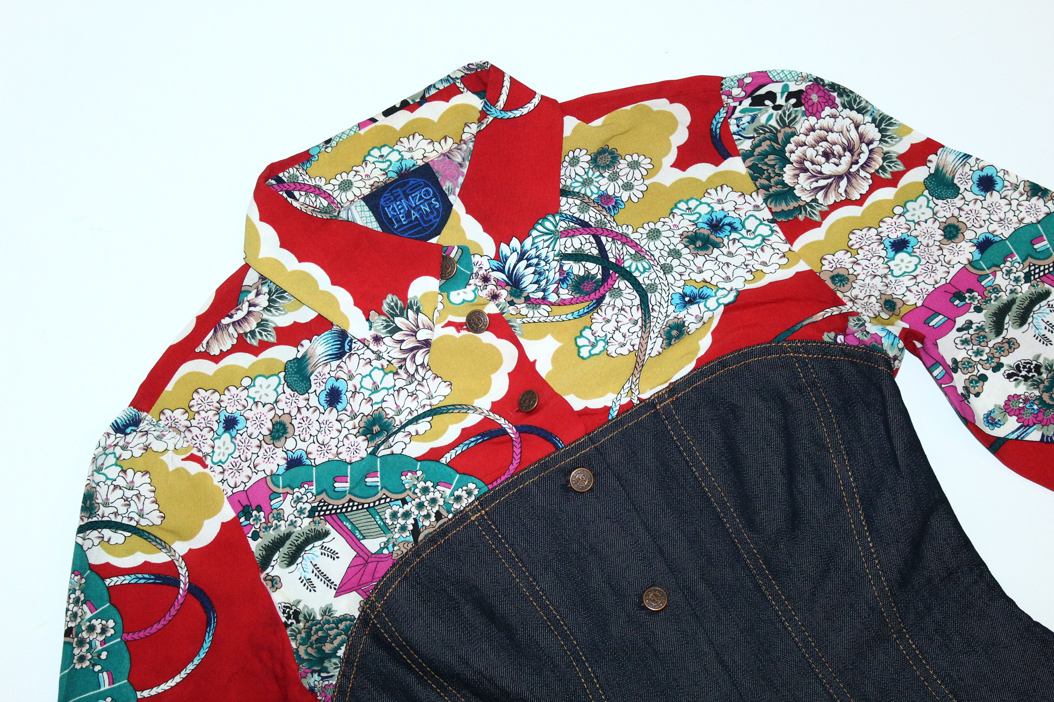Kenzo 💥💥💥 80s Kenzo Jeans Floral Japanese Style Denim Jacket Size M / US 6-8 / IT 42-44 - 6 Thumbnail