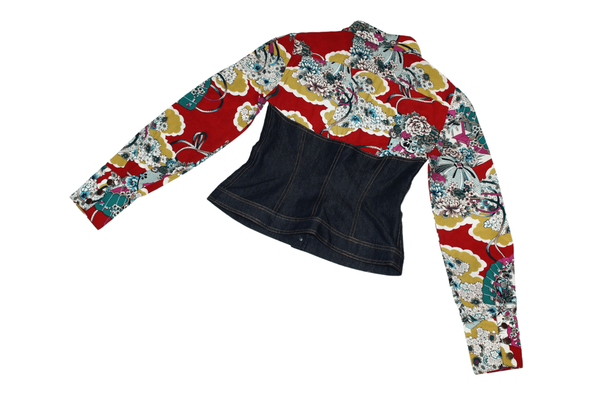 Kenzo 💥💥💥 80s Kenzo Jeans Floral Japanese Style Denim Jacket Size M / US 6-8 / IT 42-44 - 4 Thumbnail