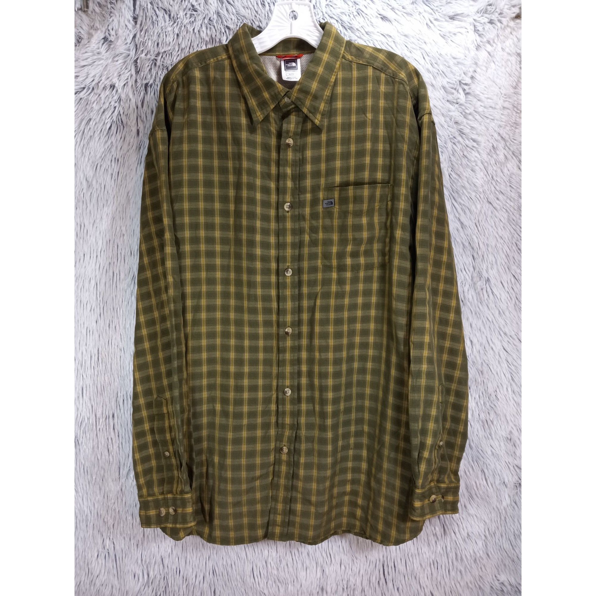 The North Face The North Face Shirt Mens XL Green Plaid Long Sleeve Modal B Size US XL / EU 56 / 4 - 1 Thumbnail