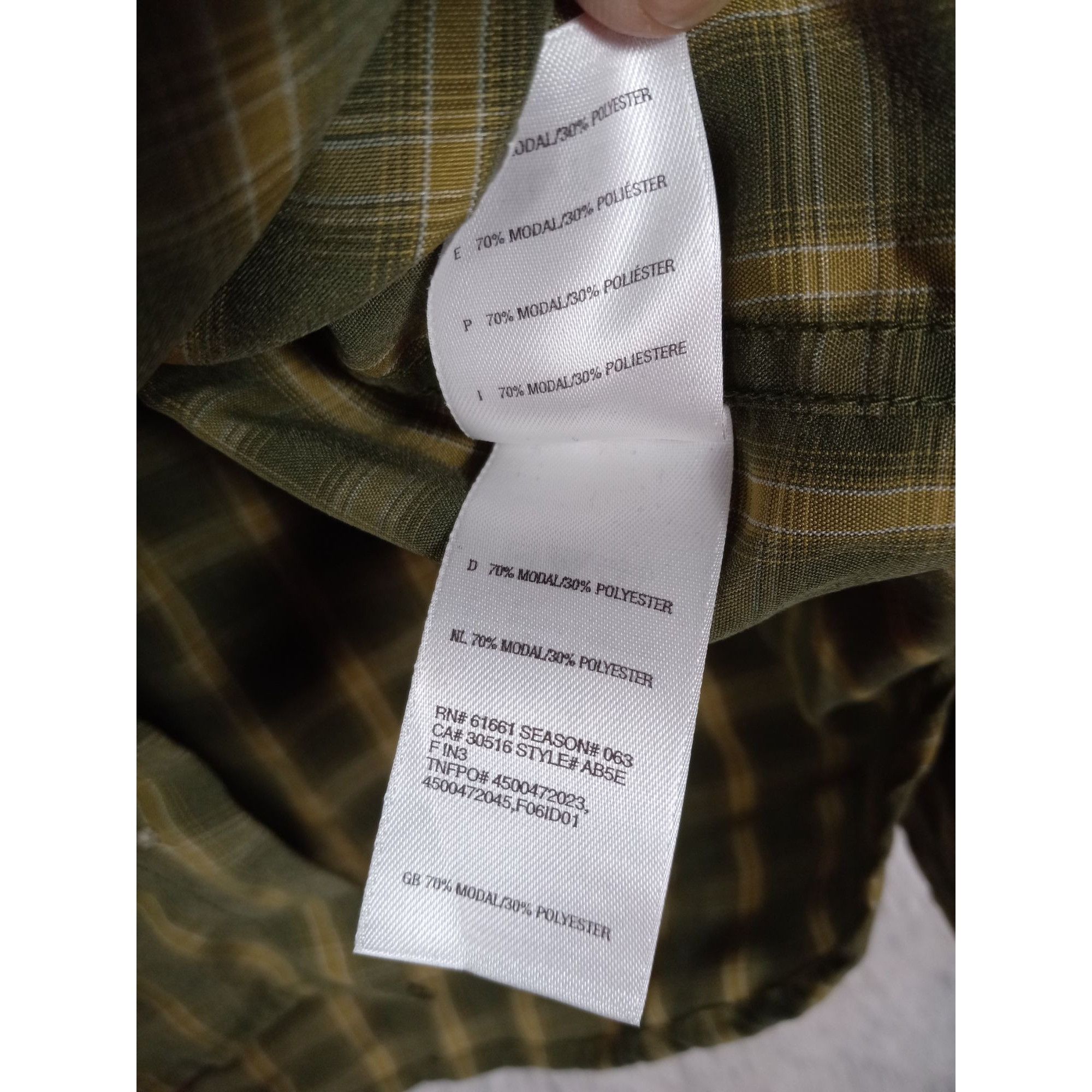 The North Face The North Face Shirt Mens XL Green Plaid Long Sleeve Modal B Size US XL / EU 56 / 4 - 8 Thumbnail