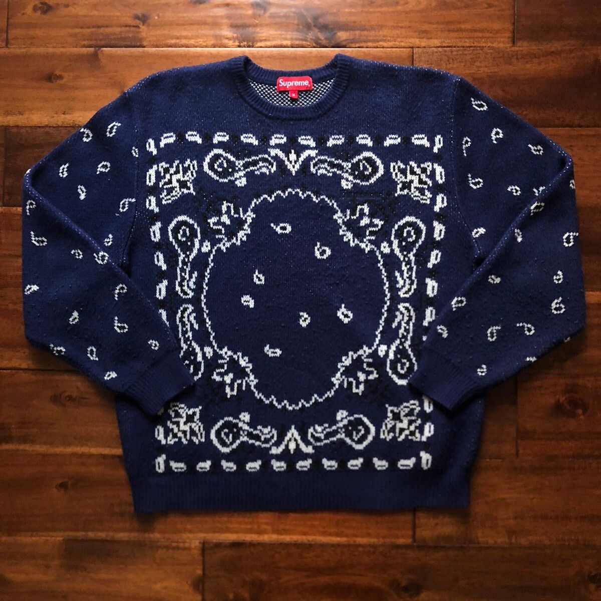 Supreme Bandana Sweater | Grailed