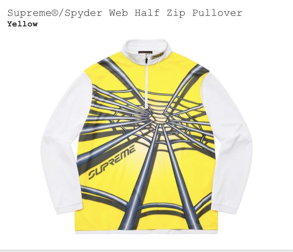【Supreme】Small Box Half Zip Pullover★Yellow★25SS★ Supreme Small Box Half Zip Pullover (SS25) - $148