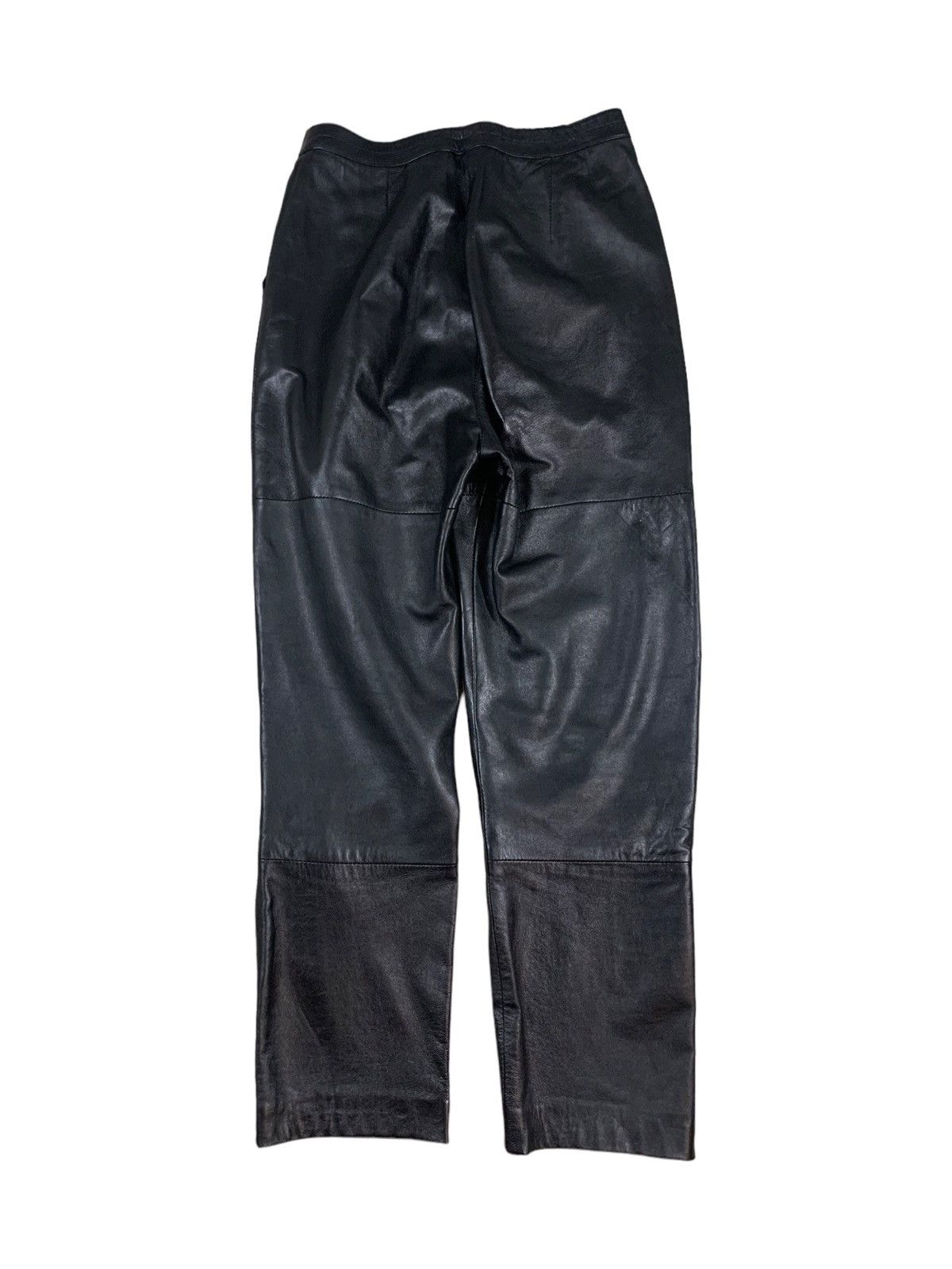 Leather × Vintage Vintage Black Leather Pants Size 30" / US 8 / IT 44 - 2 Thumbnail