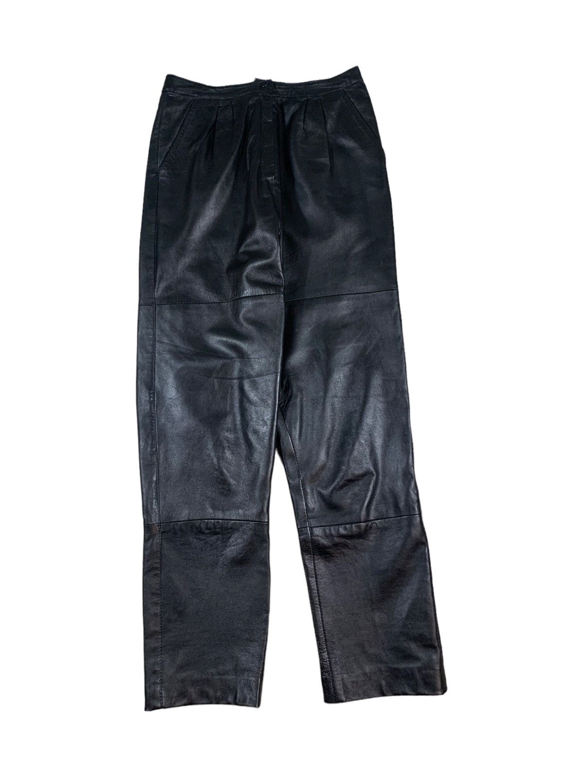 Leather × Vintage Vintage Black Leather Pants Size 30" / US 8 / IT 44 - 1 Thumbnail