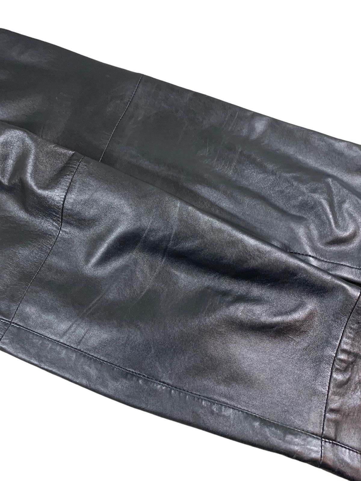 Leather × Vintage Vintage Black Leather Pants Size 30" / US 8 / IT 44 - 4 Thumbnail