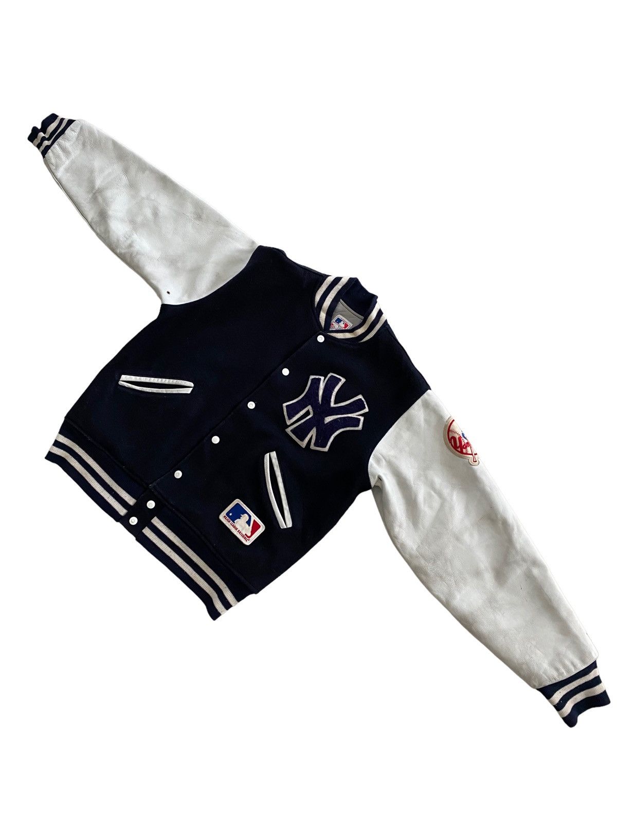 MLB × Thrasher Vintage NY x THRASHER Stadium Leather Jacket Yankees RARE Size US M / EU 48-50 / 2 - 5 Thumbnail