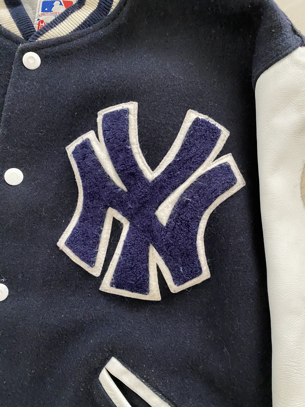 MLB × Thrasher Vintage NY x THRASHER Stadium Leather Jacket Yankees RARE Size US M / EU 48-50 / 2 - 11 Thumbnail